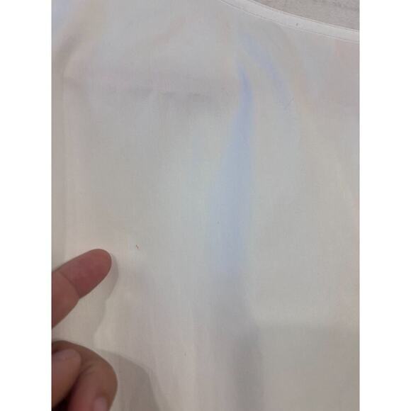 Tory Burch White Blouse (With Flaws) Size S/P Classic Crisp - Picture 3 of 8